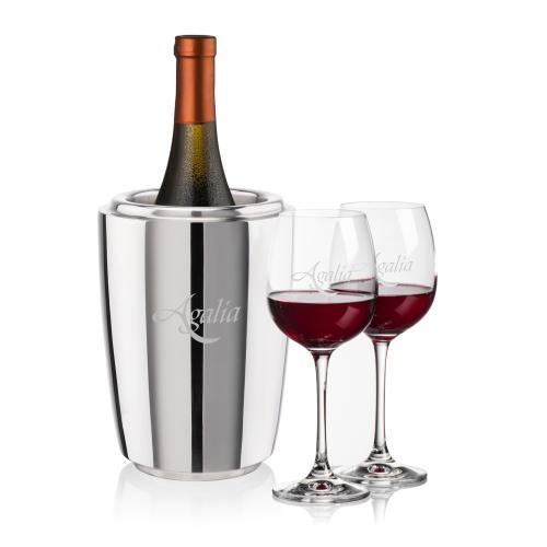 Corporate Gifts - Barware - Wine Accessories - Wine Coolers - Pescara Wine Cooler & Danforth Wine Set