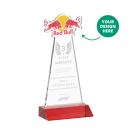 EdgeCraft Tapered Red (via Ocean) on Mitered Unique Crystal Award