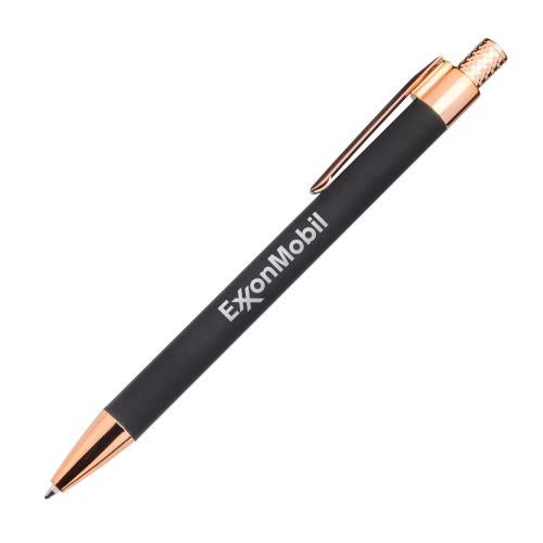 Promotional Products - Writing Instruments - Metal Pens - Avison Clicker Ballpoint Pen w/Rose Gold Accents