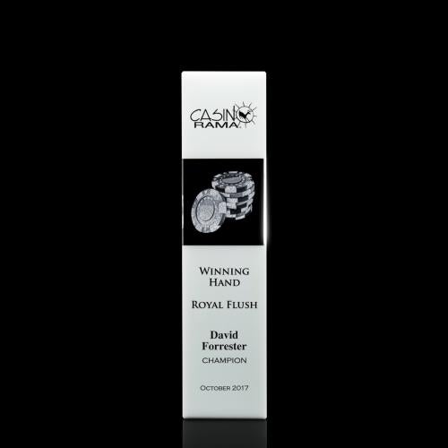 Awards and Trophies - Crystal Awards - Araceli Tower 3D White Towers Crystal Award