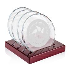 Porterfield Coasters - Set of 4 on Piano Finish Rosewood - Coasters
