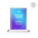 Harrington Full Color Clear Rectangle Crystal Award