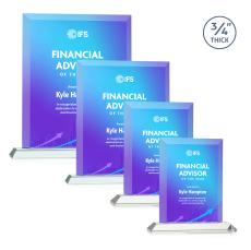 Harrington Full Color Clear Rectangle Crystal Award - Crystal Awards