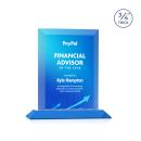 Harrington Full Color Sky Blue Rectangle Crystal Award