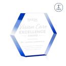 Markville Hexagon Blue Acrylic Award