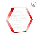 Markville Hexagon Red Acrylic Award