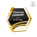 Markville Hexagon Full Color Gold Acrylic Award
