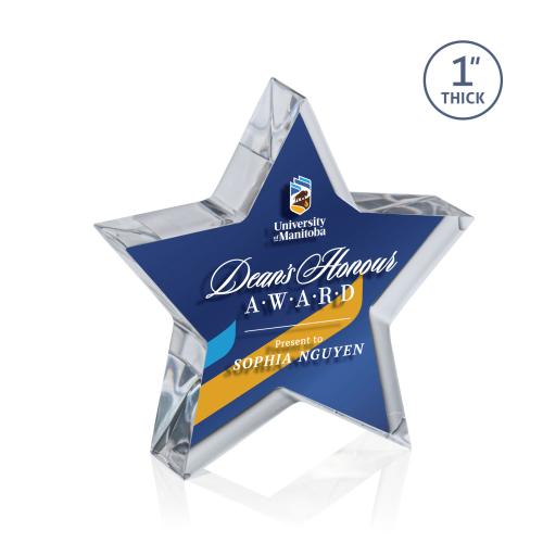 Awards and Trophies - Acrylic Awards - Copeland Full Color Double Sided Star Acrylic Award