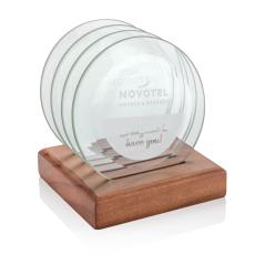 Midland Coasters - Set of 4 on Walnut Base - Coasters