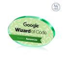 Baldus Oval Full Color Double Sided Emerald Circle Crystal Award