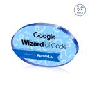 Baldus Oval Full Color Double Sided Blue Circle Crystal Award