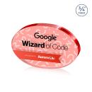 Baldus Oval Full Color Double Sided Red Circle Crystal Award