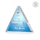 Adler Triangle Full Color Double Sided Clear Crystal Award