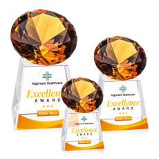 Fortino Full Color Amber Crystal Award - Awards and Trophies