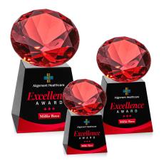 Fortino Full Color Black/Ruby Crystal Award - Awards and Trophies