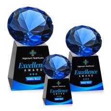 Fortino Full Color Black/Sapphire Crystal Award - Awards and Trophies