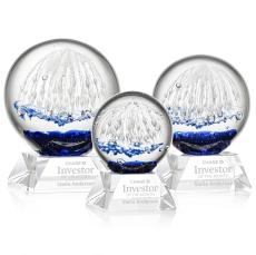 Starburst Clear on Sheffield Base Globe Glass Award - Glass Awards