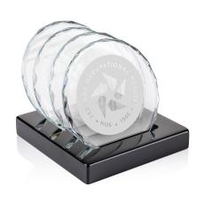 Porterfield Coasters - Set of 4 on Piano Finish Black - Coasters