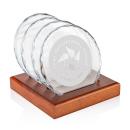 Porterfield Coasters - Set of 4 on Walnut Base