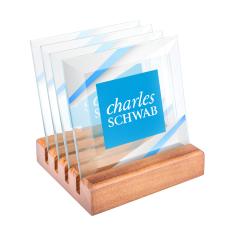 Talbot Full Color Coasters - Set of 4 on Walnut - Coasters