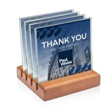 Rockford Full Color Coasters - Set of 4 on Brolin Walnut - Coasters