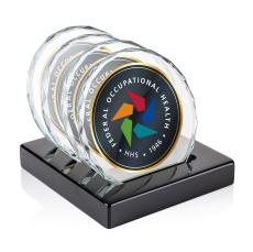 Porterfield Full Color Coasters - Set of 4 on Piano Finish Black - Coasters
