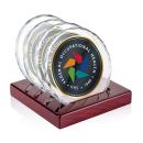 Porterfield Full Color Coasters - Set of 4 on Piano Finish Rosewood