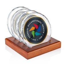 Porterfield Full Color Coasters - Set of 4 on Walnut - Coasters
