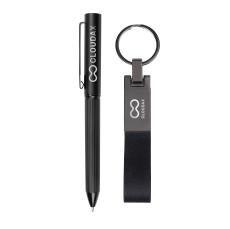 Blamont Twist Ballpoint Pen & Key Ring Gift Set - Pen Sets