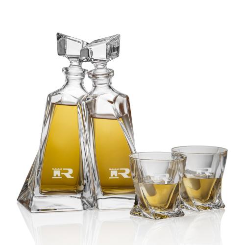 Corporate Gifts - Barware - Gift Sets - Bonham Twin Decanters Set