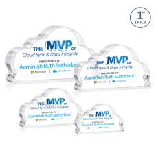 Cloud 9 Full Color Clear Unique Acrylic Award - Desktop Awards