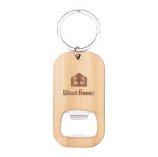 Cafaro Beechwood Bottle Opener Keychain - Promotional Products