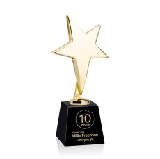 Tuscany Gold Star on Fortino Base - Black - Metal Awards