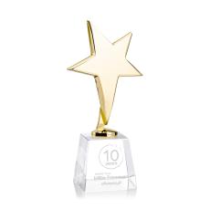 Tuscany Gold Star on Fortino Base - Clear - Metal Awards