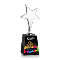 Tuscany Chrome Full Color Black on Celestina Base Star Metal Award - Metal Awards