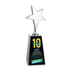 Tuscany Chrome Full Color Black on Novita Base Star Crystal Award - Metal Awards