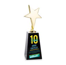 Tuscany Gold Full Color Black on Novita Base Star Crystal Award - Metal Awards