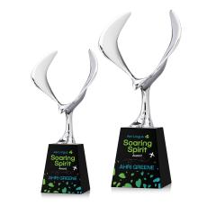Maverick Full Color Black on Celestina Animals Crystal Award - Metal Awards
