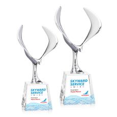 Maverick Full Color Clear on Fortino Animals Crystal Award - Metal Awards