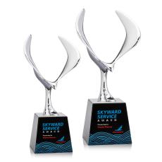 Maverick Full Color Black on Fortino Animals Crystal Award - Metal Awards