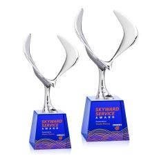 Maverick Full Color Blue on Fortino Animals Crystal Award - Metal Awards