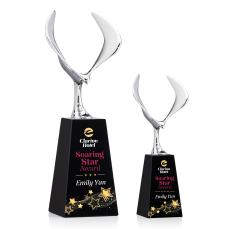 Maverick Full Color Black on Novita Animals Crystal Award - Unique Awards