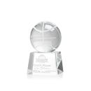 Basketball Globe on Robson Base Crystal Award