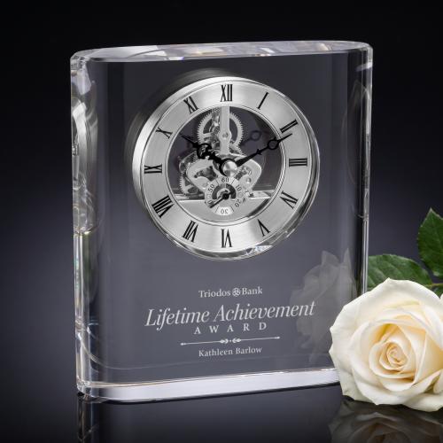 Corporate Gifts - Clocks - Burke Clock - Silver