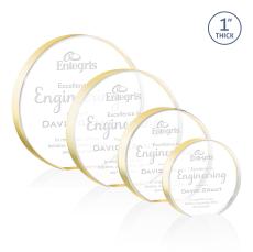 Narita Gold Circle Acrylic Award - Acrylic Awards