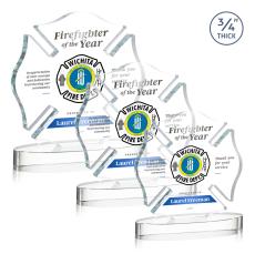 Maltese Cross Full Color Unique on Alberton Crystal Award - Full Color Imprint