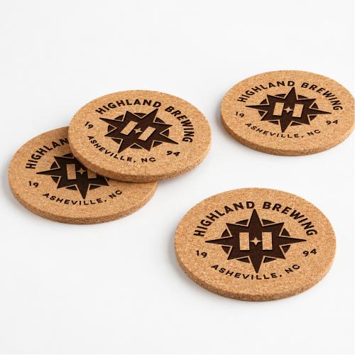 Corporate Gifts - Coasters - Gerrity Cork Coasters - Set of 4 (in Pouch)