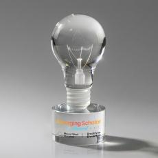 Light Bulb Full Color Clear on Marvel Unique Crystal Award - Full Color Imprint