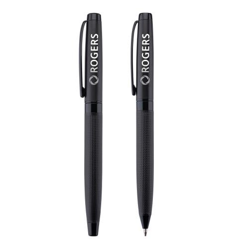 Promotional Products - Writing Instruments - Pen Sets - Bachman Textured Ballpoint & Rollerball Gift Set