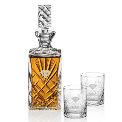 Corporate Gifts - Barware - Gift Sets - Cavanaugh Square Decanter Set